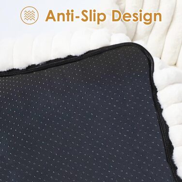 Килимок для котів XIAPIA з м'якою тканиною, 50x48x15 см. Ортопедичний лежак для котів та маленьких собак, білий.