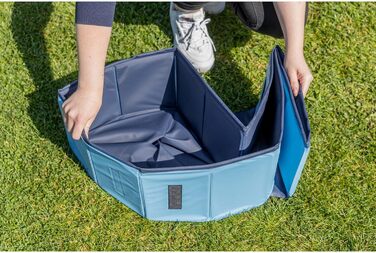 Басейн для собак TRIXIE 70x12 см, блакитно-сірий, з неслизьким дном та міцною конструкцією, без надування