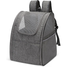 Рюкзак для тварин ALLSOPETS: зручний та дихаючий для котів та собак, знімний килимок, ідеально для подорожей, прогулянок та хатнього використання (сірий)