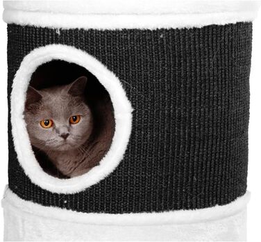 Кігтеточка-стовпчик Kerbl Niki для котів, 37,5×90 см, біло-антрацитова