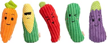 Іграшка для собак Puffy Crew Veggie Bite Stick, 20,3 см, пискавка, для малих і середніх порід, 5-в-1