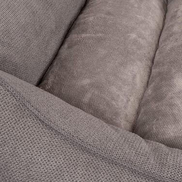 Ортопедичне собаче ліжко Knuffelwuff Baltimore 120x80 см сірого кольору - з двостороннім килимком-книжкою, знімний та пральний чохол, для собак великих, середніх та малих порід