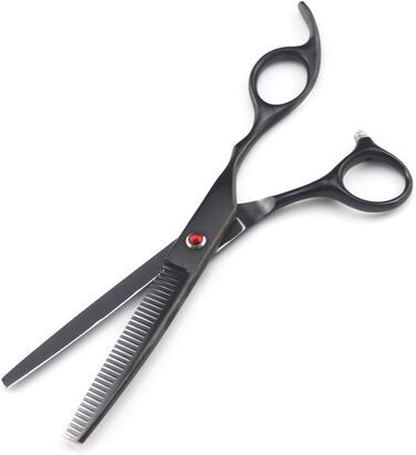 Професійний набір для грумінгу домашніх тварин QUNINE: ножиці для стрижки собак, ножиці для витончення шерсті, 17.8 см (набір, золото/фіолетовий/чорний)