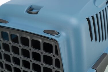 Транспортний бокс для тварин TRIXIE Capri 1, XS: 32x31x48 см, ручка, пластик, темно-сірий/пастельно-блакитний