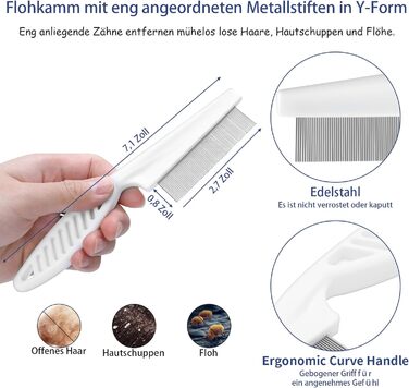 Набір щіток для собак, 5 шт., для догляду за шерстю, самоочищувані, для великих та середніх собак, котів та дрібних тварин, ідеально підходить для довгої та короткої шерсті, зменшує випадання шерсті (сірий)