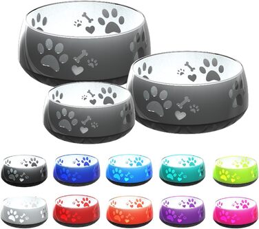 Миска для собак Elropet: маленькі та великі породи, нековзна, 330 мл (чорна)