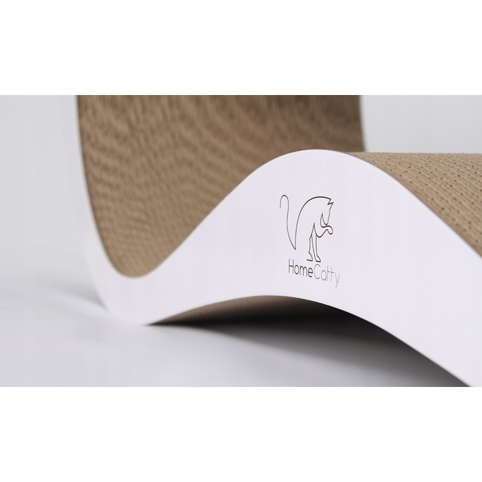 Великий картонний кігтеточка-ліжечко для котів HomeCatty, 75x26x25 см