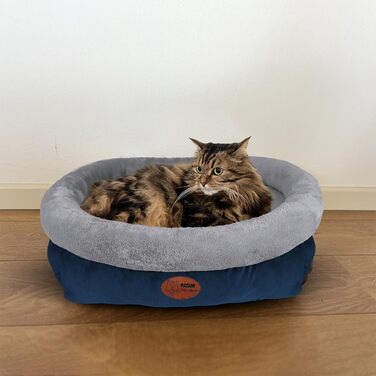 Кіжувалля для собак та котів Kira - м'яке, з антиковзаючою основою, знімне, машинне прання, блакитний, 51x46x18 см