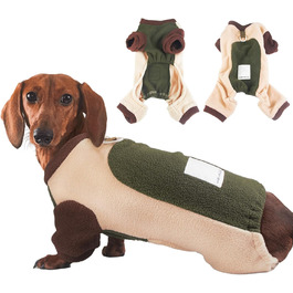 Теплий зимовий костюм для дрібних собак, комбінезон для такси, теплий халат для цуценят, бежевий, розмір S