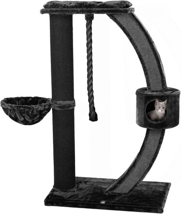 Кігтеточка для котів Granville XXL - велика, сіра, 157x60x170 см, для великих порід (Mainecoon)