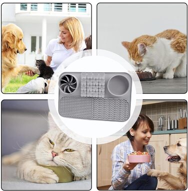 Лінсмер годівниця для облизування, інтерактивна іграшка-головоломка для собак та котів (сіра)