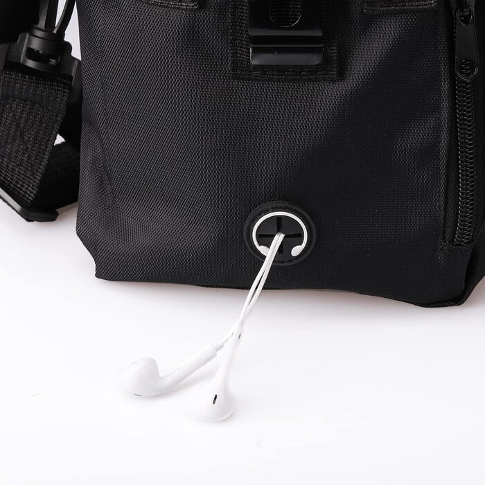 Універсальна сумка для ласощів для собак, знімна, велика місткість, сумка для тренувань, з ремінним кріпленням та регульованим плечовим ременем, 3 способи носіння (чорний)