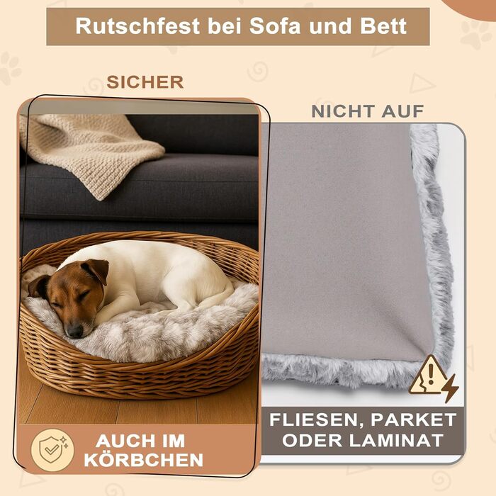 М'яка водонепроникна ковдра для собак, антиковзаюча та пральна - тепла ковдра для маленьких та середніх собак для дивану, авто та лежанки. Small