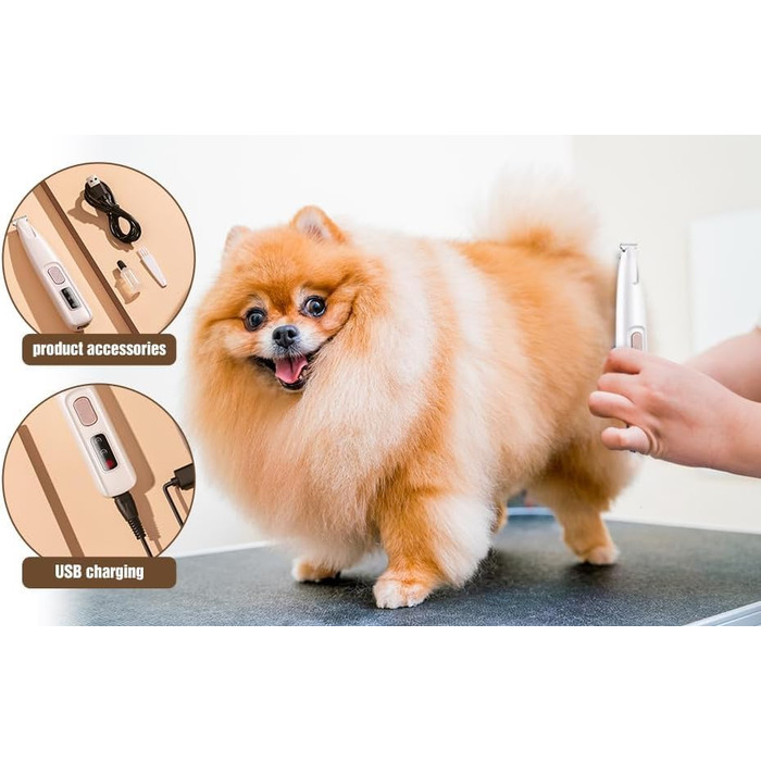 Машинка для стрижки кігтів собак Paw Trim Pro, вологостійка, з LED-підсвічуванням, USB-зарядка, професійна