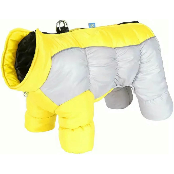 Тепла зимова куртка для собак, червона XXXL: ізольована, з високим коміром та світловідбиваючими елементами