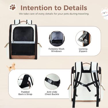 Рюкзак для собак та котів Lekespring (2-8 кг), сірий, з сіткою для прогулянок та подорожей