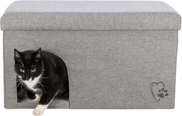 TRIXIE Kimy будиночок-ніша для котів та собак, 72×40×40 см, світло-сірий