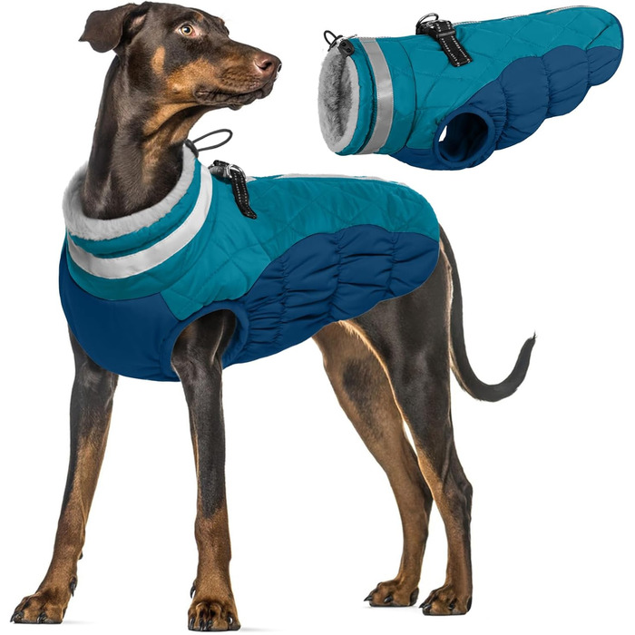 Зимовий теплий одяг для собак - куртка, пуловер, жилет для маленьких собак, чихуахуа (XXL, темно-зелений)