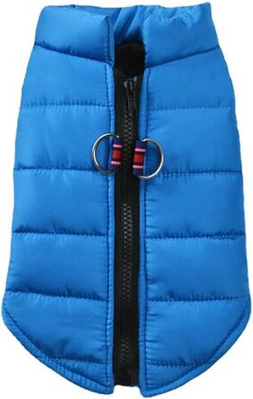 Тепла жилетка для собак на осінь та зиму: м'яка та зручна жилетка для хаскі, чихуахуа, мопс, французький бульдог, лабрадор. Вітро- та водонепроникна жилетка для собак, червона (синя, L)