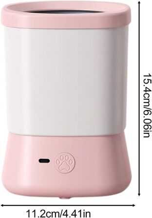 Автоматичний очищувач лап для собак, 2 режими очищення, рожевий | Набір для догляду за тваринами