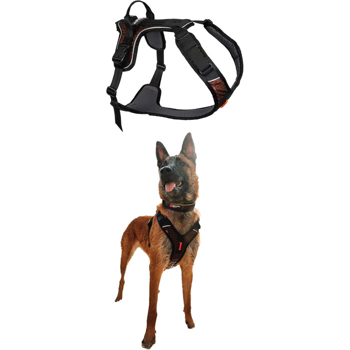 Шлейка для собак Non-Stop Dogwear Rock Harness, розмір M, чорна