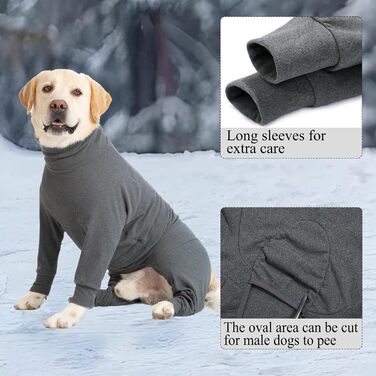 Теплий флісовий пуловер для собак Cyponpy з коміром-гетром, розмір 6XL, сірий