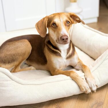 Ортопедичне ліжко для собак 4L Textil IRIS Premium-LINE, рожеве (80x60 см)