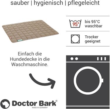 Лежак для собак Doctor Bark L, міцний, великий, для дому та вулиці, золото-коричневий, праний до 95°C