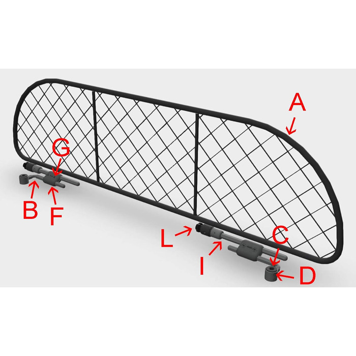 Сітка перегородки для собак ERGOTECH RDA65-M8 для Mercedes GLK