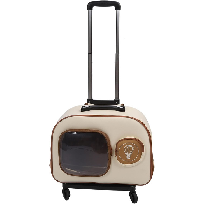 Транспортна переноска для котів та собак на колесах, переноска для тварин, переноска на колесах, знімний відсік, переноска-візок для подорожей та піших прогулянок