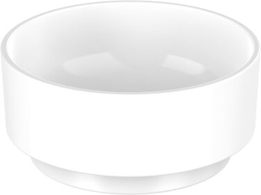 Керамічна миска для котів і малих собак DRAIAX ElegantFeed S, біла, матова зовні, глянцева всередині