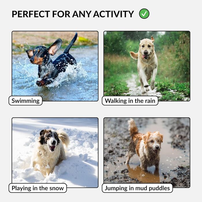 Водонепроникний нашийник для собак CollarDirect: регульований, силікон/пластик, антибактеріальний, легко миється, безпечна застібка. Підходить для собак маленьких, середніх та великих порід (XL (45-66 см), L (35-45 см), фіолетовий)