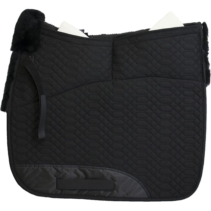 Підкова Engel Reitsport для виїздової їзди з наповнювачем та овечкою, чорна, середнього розміру