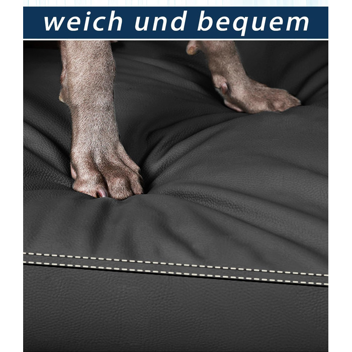 Ортопедичне ліжко для собак великих порід від GUANGDEEN - м'яке, знімний чохол, чорний колір, 116x71x7 см
