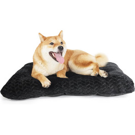 Клітка для собак середнього розміру, 76,2 см, чорна, з м'яким ліжком, 30'x20'x4', до 18 кг