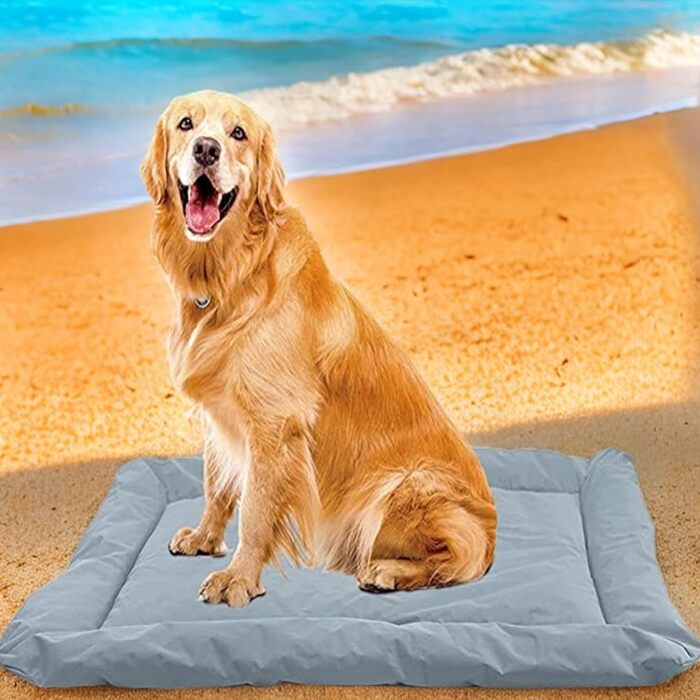 Водонепроникна підстилка для собак, ортопедичний килимок для собак, для дому та на вулицю, великі та середні породи (блакитний)