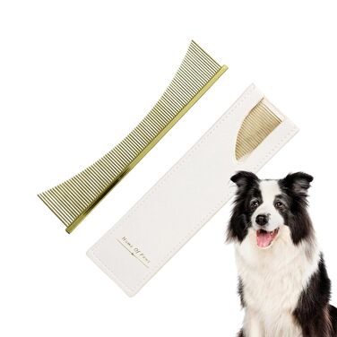 Гребінець для собак від ковтунів, щітка для догляду за шерстю | Також підходить для котів. Інструмент для видалення ковтунів, для цуценят, довгошерстих порід, щоденний догляд, після купання (золотий)