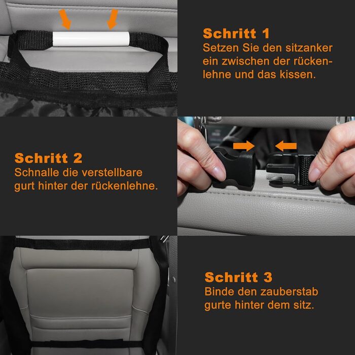 Чохол на автокрісло для собак Alfheim, чорний, нековзкий, захист від подряпин, для вантажівок, фургонів та SUV