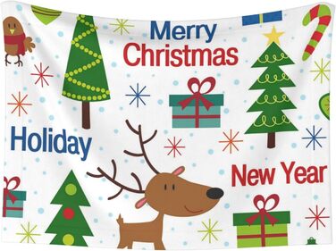 М'яка підстилка для собак та котів ZORIN, 70x50 см, зелена з новорічним дизайном