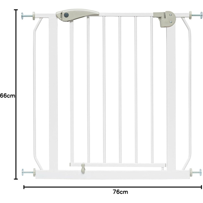Захист для сходів IB STYLE для дітей - сітка для сходів, захист від собак, автоматичне закриття, без свердління, білий, 58-66 см