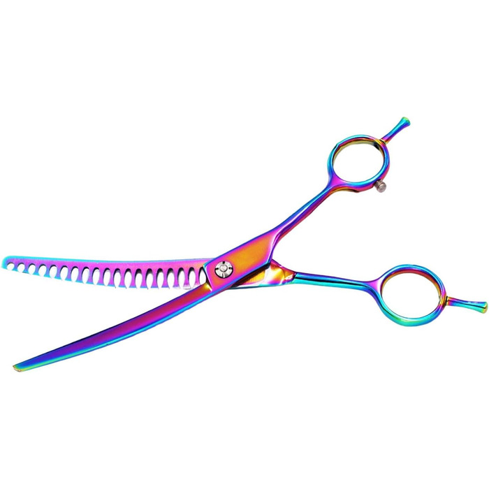 Ножиці для грумінгу собак Milageto - вигнуті ножиці для стрижки та фінальної обробки, 6,5 дюймів