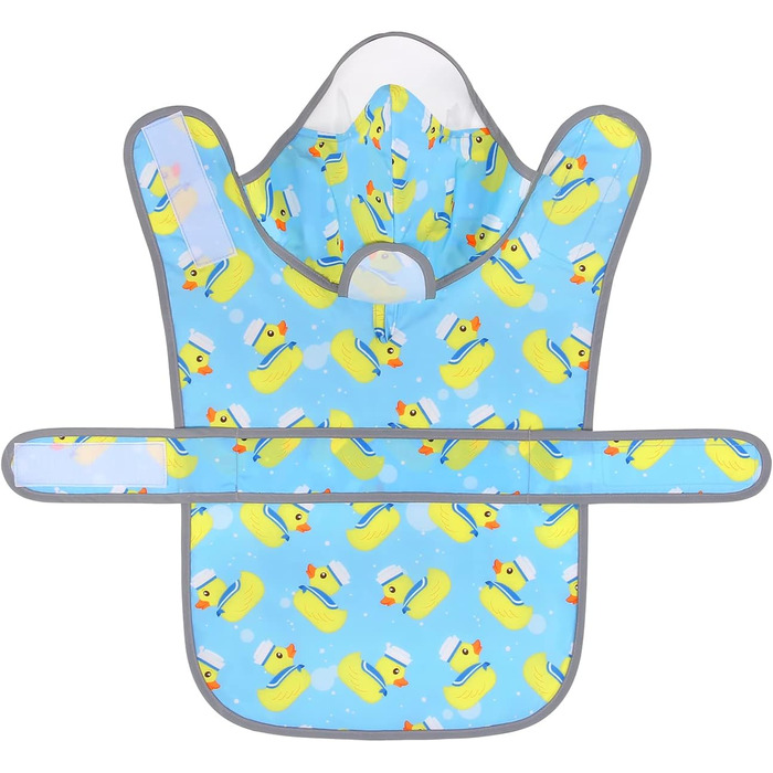 Дощовик для собак HDE з прозорою капюшоном, дощова куртка, пончо для малих, середніх та великих собак, в морському стилі, синій, розмір L