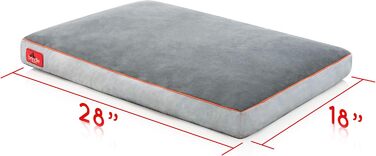 Ортопедичне ліжко для тварин з подрібненої піни Memory Foam Brindle Stone, сумісне з клітками, знімний чохол, розмір S, для собак, цуценят, котів і кроликів
