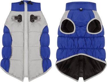 Тепла куртка для собак Aiboria на зиму, без рукавів, водонепроникна, для сноубордингу, з нагрудником (синій, XL)
