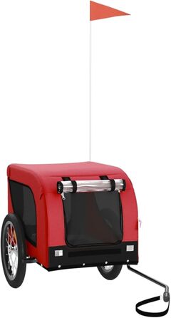 Причіп для велосипеда ARKEM для собак, червоно-чорний, з оксфордської тканини та металу