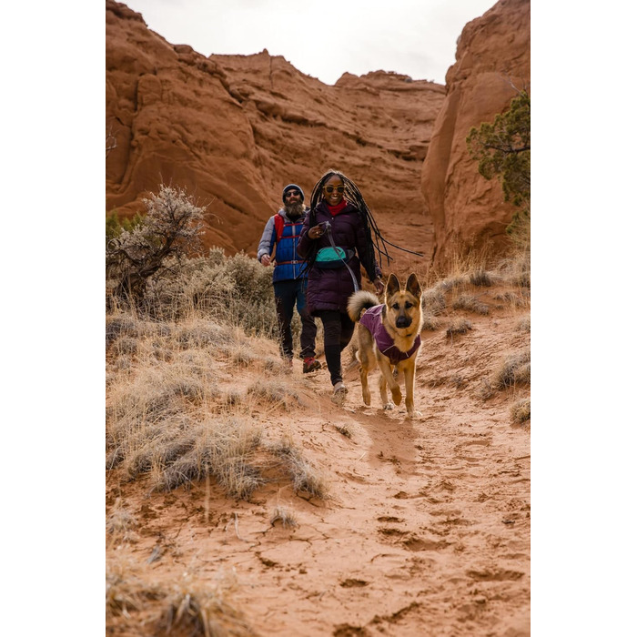 RUFFWEAR Overcoat Fuse: Куртка та шлейка для собак 2-в-1, з флісовою підкладкою, Purple Rain, X-Small