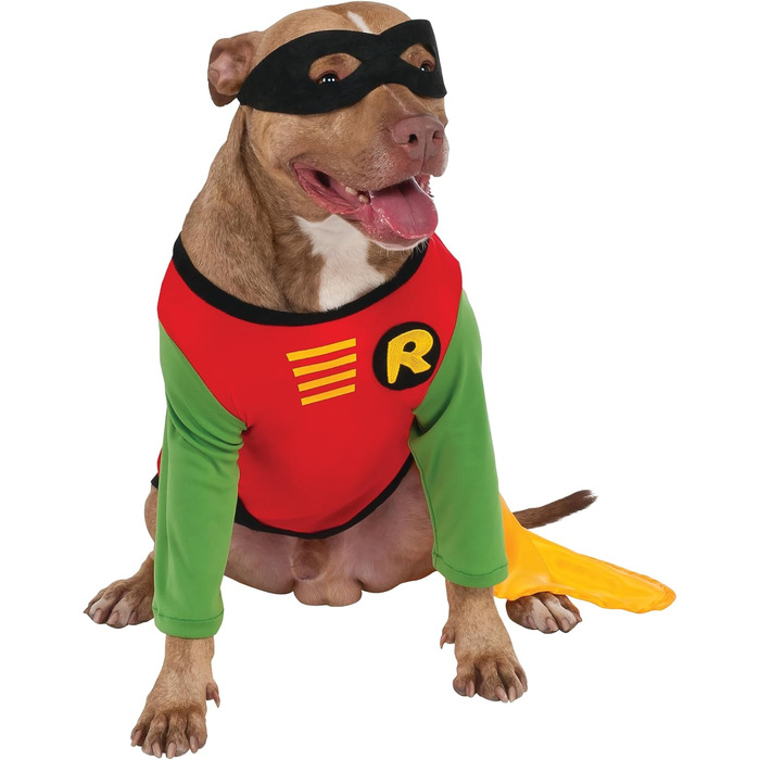 Костюм Робіна з коміксів DC для собак, супергеройський костюм, розмір XL, на Хелловін
