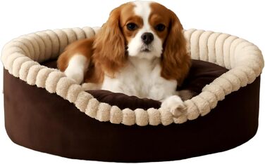 Лежанка для собак та котів, лежанка для тварин на велюрі, овальна, 60x50 см, сірий леопардовий принт