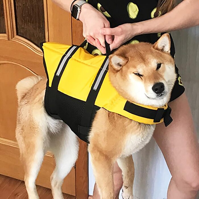 Рятувальний жилет для собак, камуфляжний з світловідбиваючими смугами, регульований, для малих, середніх та великих собак