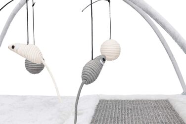 Килимок для котів Trixie з іграшками та сизалевим дряпаком, сірий (43114)